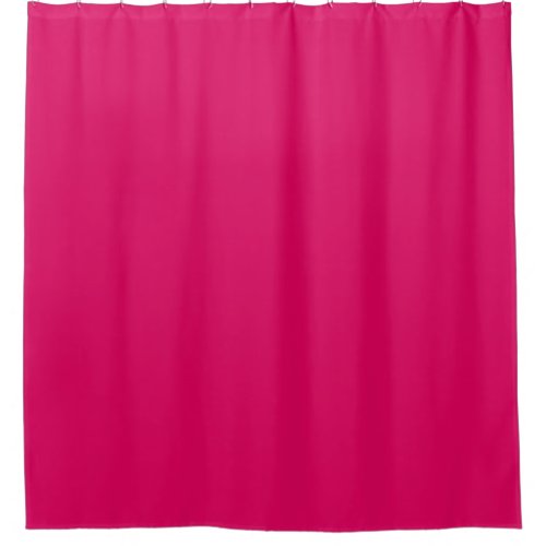 Solid color plain dark bright pink shower curtain
