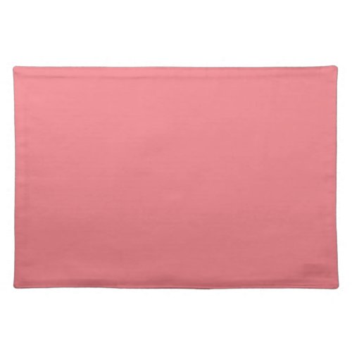  Solid color plain Dark Coral pink Cloth Placemat