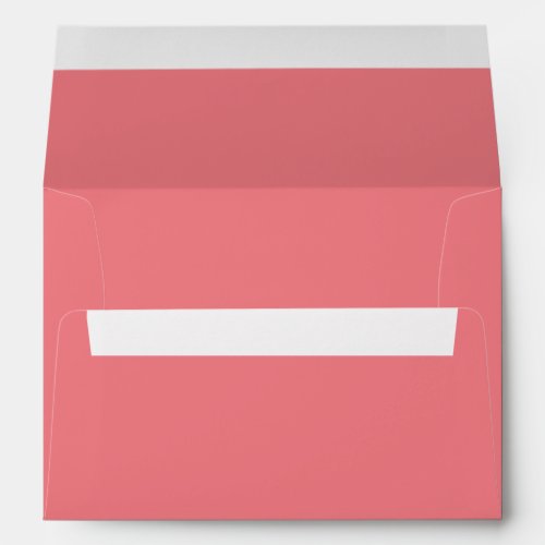  Solid color plain Dark Coral pink Envelope