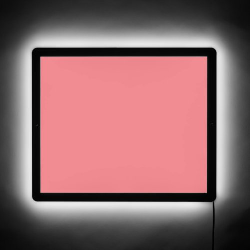 Solid color plain Dark Coral pink LED Sign
