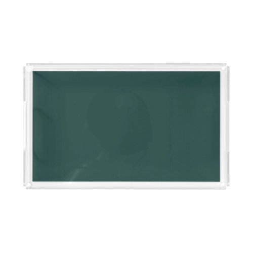 Solid color plain dark emerald green acrylic tray