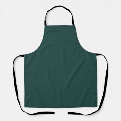 Solid color plain dark emerald green apron