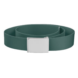 Solid color plain dark emerald green belt