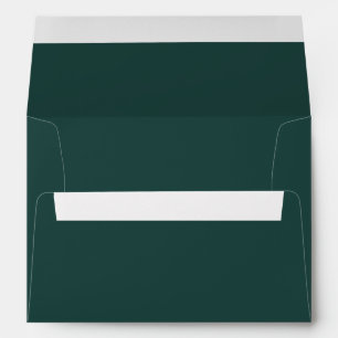 Solid color plain dark emerald green envelope