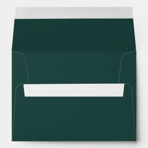 Solid color plain dark emerald green envelope