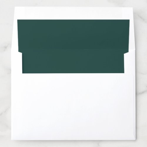 Solid color plain dark emerald green envelope liner