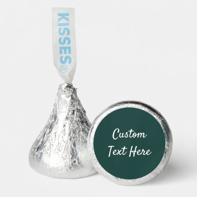 Solid color plain dark emerald green hershey®'s kisses® (Front)