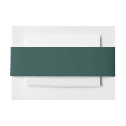 Solid color plain dark emerald green invitation belly band