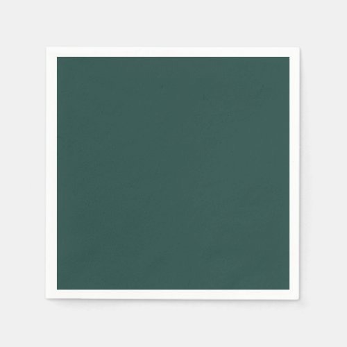 Solid color plain dark emerald green napkins