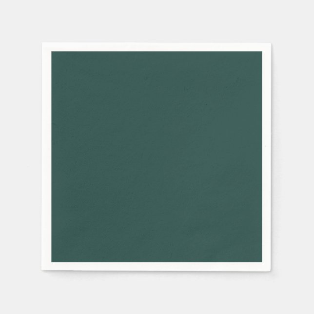 Solid color plain dark emerald green napkins (Front)