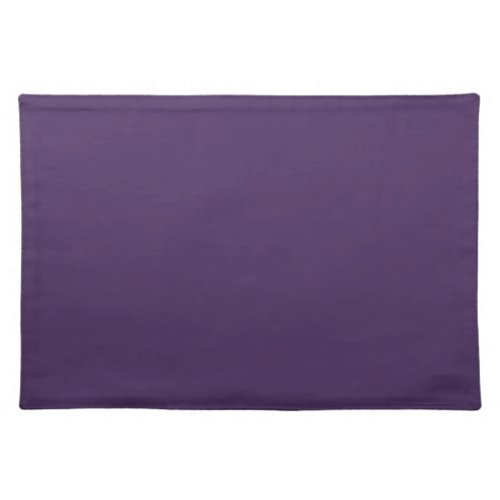 Solid color plain dark purple acai berry cloth placemat