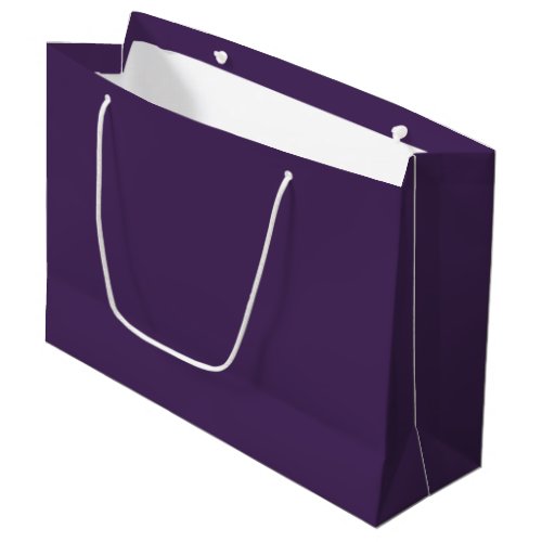 Solid color plain dark purple acai berry large gift bag