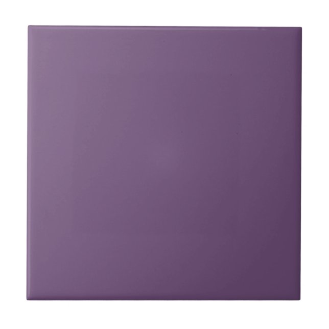 Solid color plain dark purple mauve ceramic tile (Front)