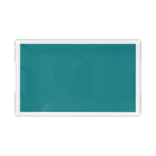 Solid color plain Deep Aqua teal Acrylic Tray