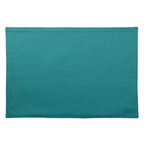  Solid color plain Deep Aqua teal Cloth Placemat