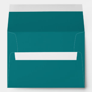 Solid color plain Deep Aqua teal Envelope