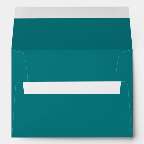  Solid color plain Deep Aqua teal Envelope