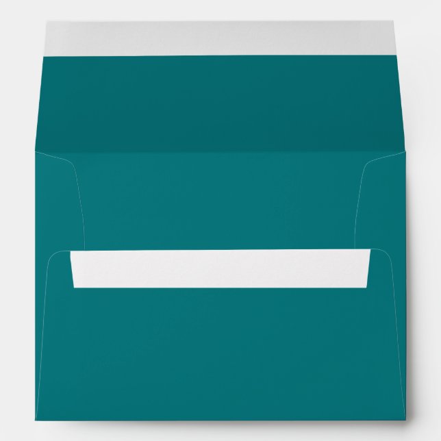  Solid color plain Deep Aqua teal Envelope (Back (Bottom))