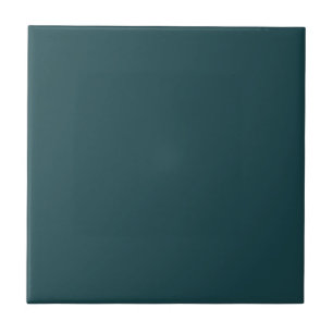 Solid color plain Deep Teal Ceramic Tile