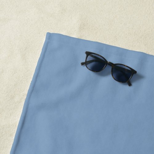 Solid color plain dusty blue pastel beach towel