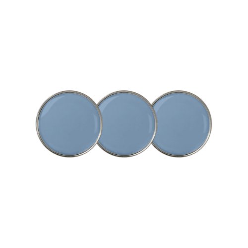 Solid color plain dusty blue pastel golf ball marker