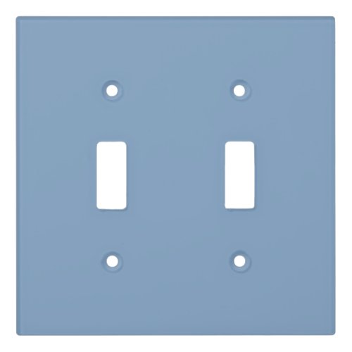 Solid color plain dusty blue pastel light switch cover