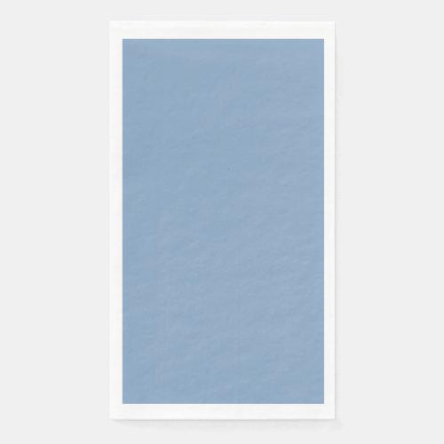 Solid color plain dusty blue pastel paper guest towels