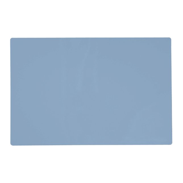Solid color plain dusty blue pastel placemat (Front)
