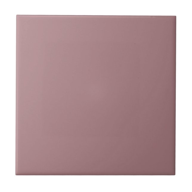 Solid color plain dusty rose ceramic tile (Front)