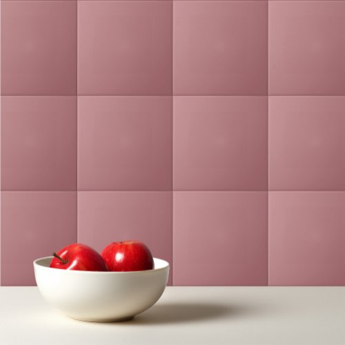Solid color plain Dusty Rose Ceramic Tile