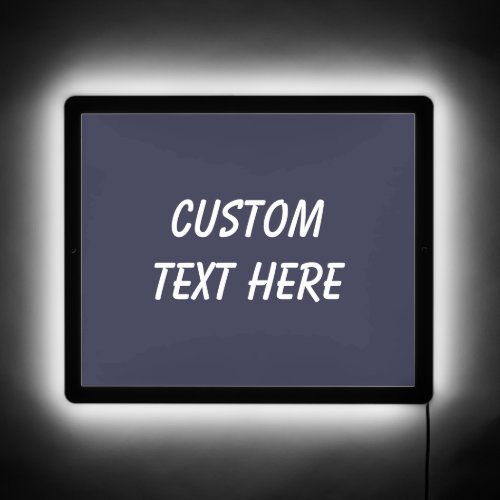 Solid color plain Evening dark Blue LED Sign