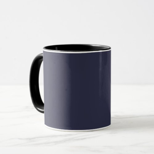 Solid color plain Evening dark Blue Mug