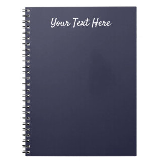 Solid color plain Evening dark Blue Notebook