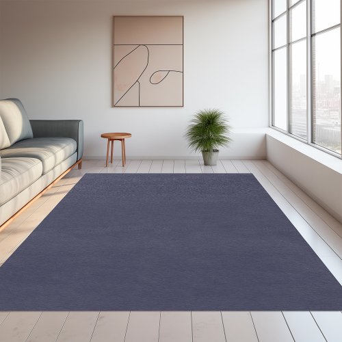 Solid color plain Evening dark Blue Rug