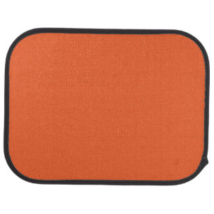 Solid color plain exotic orange red car floor mat