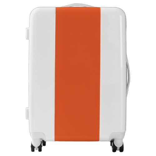 Solid color plain exotic orange red luggage