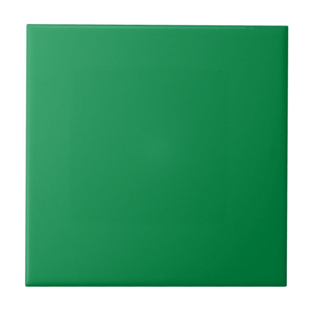 Solid color plain Fern Green Ceramic Tile (Front)