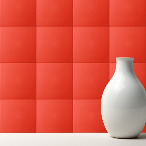 Solid color plain flamingo bright red ceramic tile