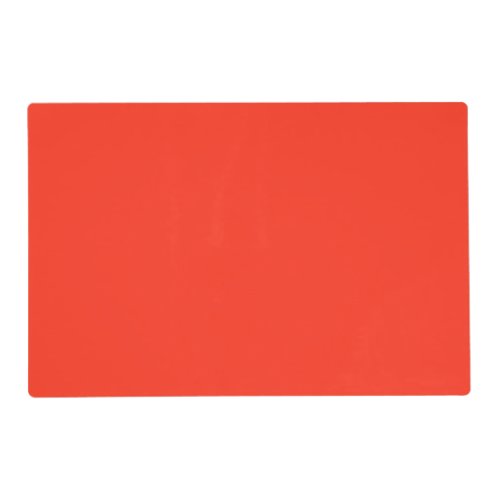 Solid color plain flamingo bright red placemat
