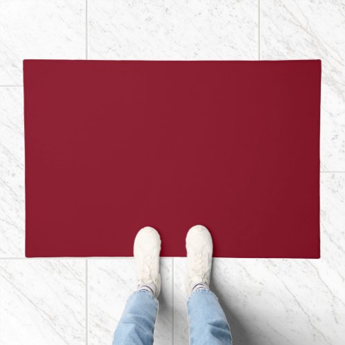  Solid color plain Garnet Red Doormat