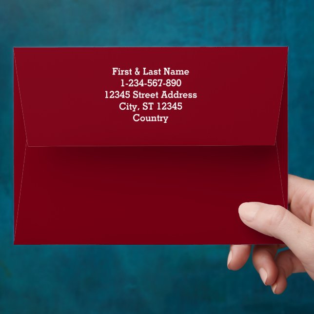  Solid color plain Garnet Red Envelope (Hand)