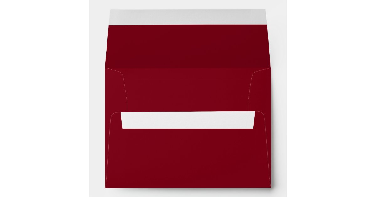 Solid color plain Garnet Red Envelope | Zazzle