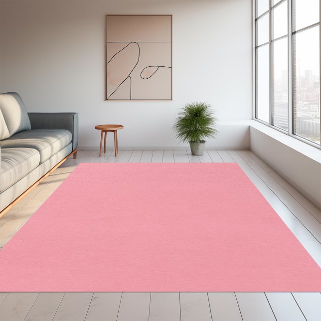 Solid color plain Geranium Pink Rug (Creator Uploaded)