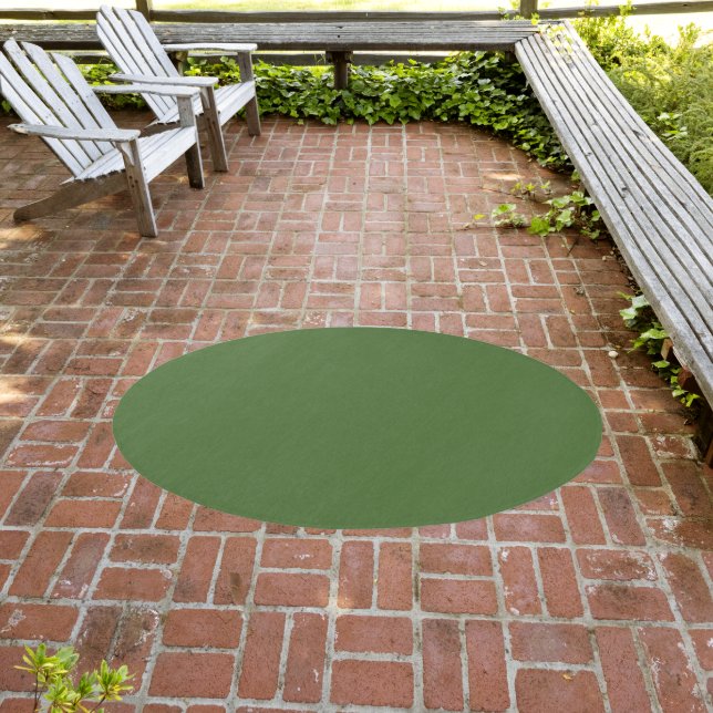 Solid color plain green Treetop Outdoor Rug (Insitu (Outdoor 3))