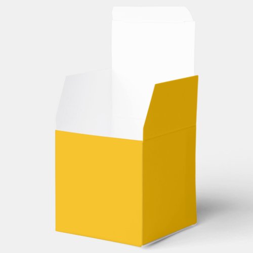 Solid color plain hot yellow freesia favor boxes