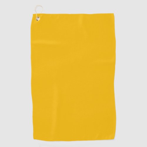 Solid color plain hot yellow freesia golf towel