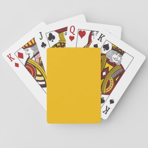 Solid color plain hot yellow freesia playing cards