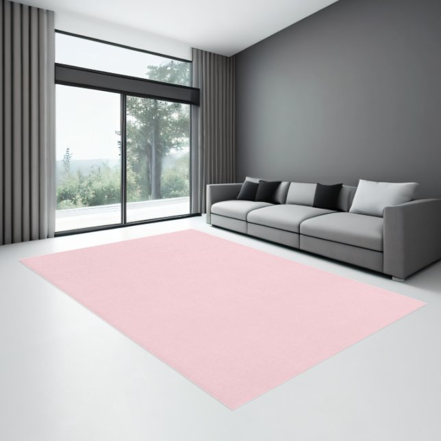 Solid color plain Icy light Pink Rug (Insitu (Indoor 3))