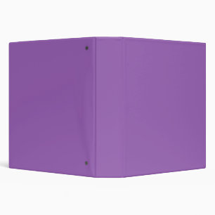 Solid color plain iris soft purple 3 ring binder