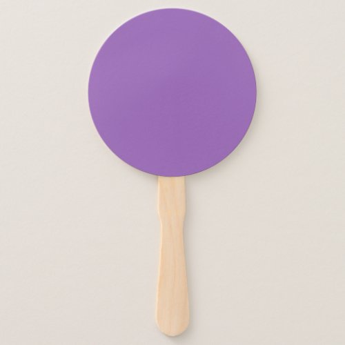 Solid color plain iris soft purple hand fan